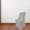 1 Piece Elegant Silver Spandex Chair Cover for Lifetime Folding Chair Stretch Fit, Machine Washable